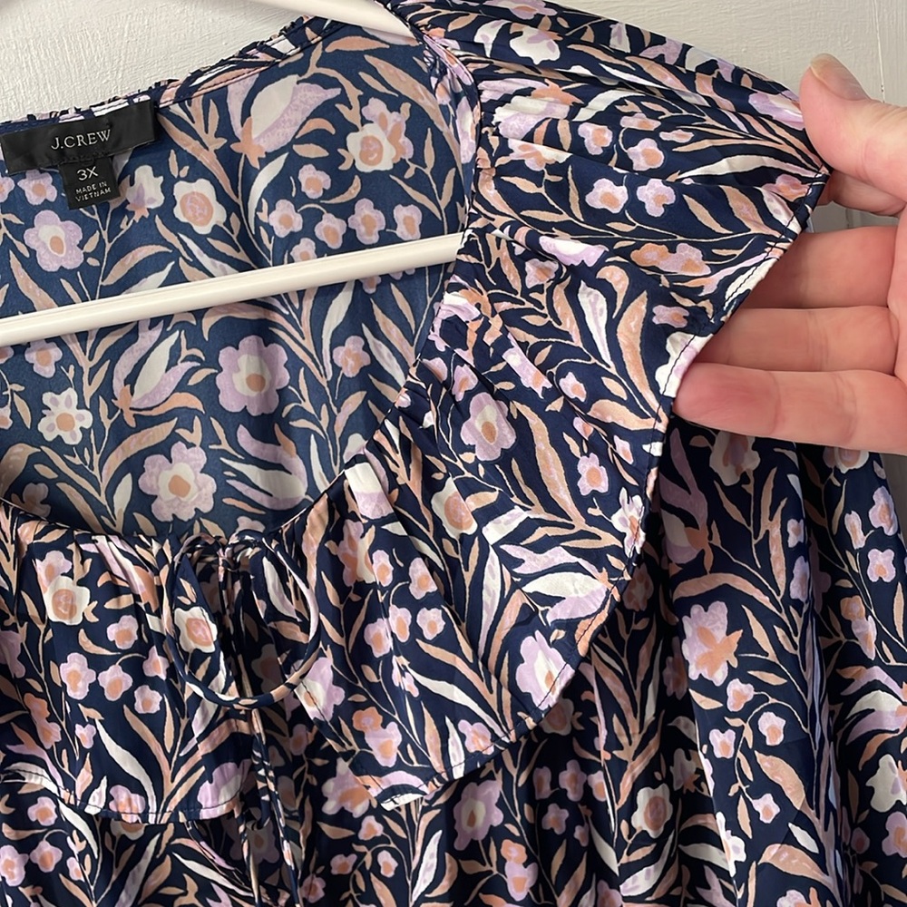 J. Crew V-neck mini dress in floral fields women’s size 3X - Picture 11 of 16